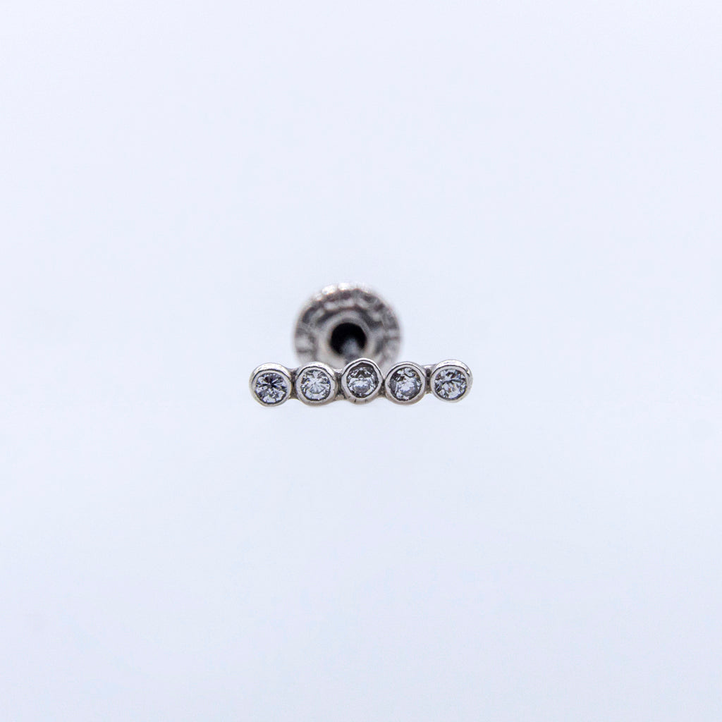 Broquel Roseta Linea Oro Blanco