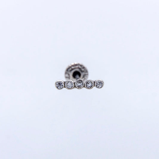 Broquel Roseta Linea Oro Blanco